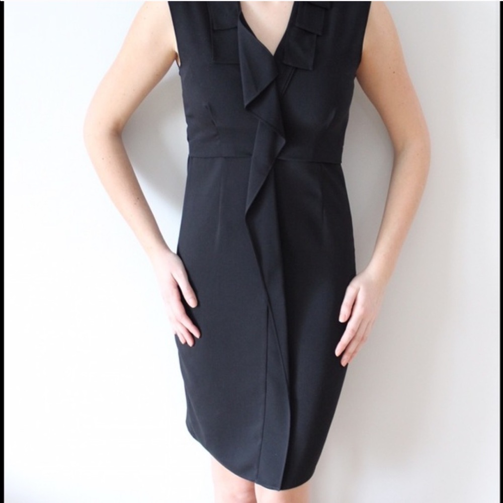 Tahari black office dress